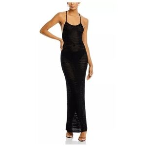 Black Mesh Maxi Dress SZ L